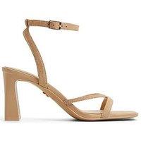 Aldo Stellare Leather Heeled Sandals - Beige