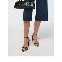 Aldo Leara Synthetic Heeled Sandals - Black