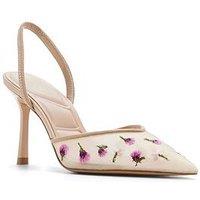 Aldo Carollina Textile Heeled Shoes - Open Pink