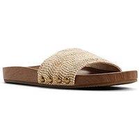 Aldo Rooted Textile Footbed Sandals - Light Beige