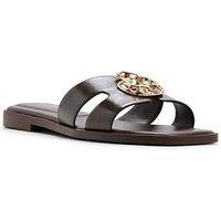 Aldo Khali Synthetic Flat Sandals - Dark Brown