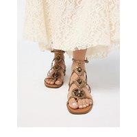 Aldo Sandjewel Synthetic Flat Sandals - Gold