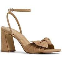 Aldo Angelknot Leather Heeled Sandals - Other Green