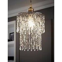Valuelights Chrome Bead Acrylic Pendant Shade