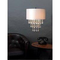 Valuelights Jesmond Grey Pendant Shade Clear Droplets