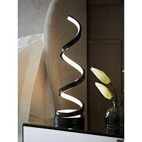 Valuelights Infinity Matt Black Single Twist Integrated Led Table Lamp 3000K
