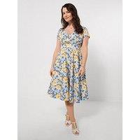 Joe Browns Botanical Bees Dress - Blue