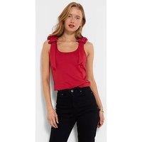 Joe Browns Amelia Bow Detail Sleeveless Top - Red