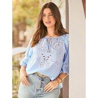 Joe Browns Skies Embroidered Top - Blue