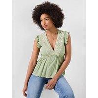 Joe Browns Francesca Embroidered Top - Green