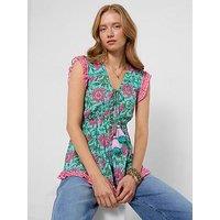 Joe Browns Summer Days Printed Top - Blue