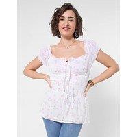 Joe Browns Prettiest Ditsy Top - White