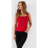 Joe Browns Linen Blend Summer Top - Red