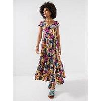 Joe Browns Tropical Island Crinkle Maxi Dress - Navy