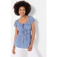 Joe Browns Jolene Gingham Top - Blue