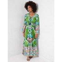 Joe Browns Summer Carnival Printed Maxi Dress - Green