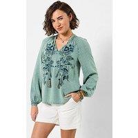 Joe Browns All In The Details Embroidered Top - Blue
