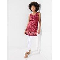 Joe Browns Remarkable Reversible Printed Tunic Top - Red