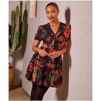 Joe Browns Tropical Paradise Tunic Dress - Black