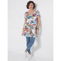 Joe Browns Sunny Scenic Jersey Tunic Top - White