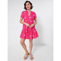 Joe Browns Beautiful And Bright Embroidered Tunic Dress - Pink