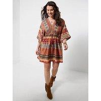 Joe Browns Boho Beach Tunic Dress - Orange