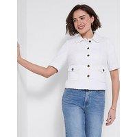 Joe Browns Lucy Short Sleeve Jacket - White