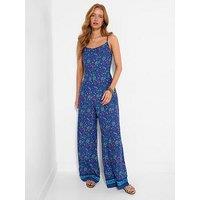 Joe Browns Eden Printed Jumpsuit - Blue