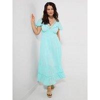 Joe Browns Serene Embroidered Dress - Blue