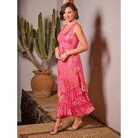 Joe Browns Juliette Jacquard Dress - Pink