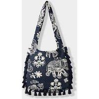 Joe Browns Embroidered Safari Tassel Bag
