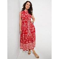 Joe Browns Rosetta Floral Maxi Dress - Red