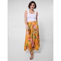 Joe Browns Perfect Paradise Button Front Maxi Skirt - Yellow