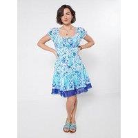 Joe Browns Ocean Blue Sequin And Embroidered Dress