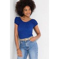 Joe Browns Freya Textured Boho Top - Blue