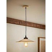 Valuelights Hampstead Natural Rolled Edge Tapered Pendant Ceiling Light