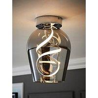 Valuelights Helix Smoked Glass Integrated Led Ceiling Light