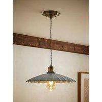 Valuelights Holborn Blue Scallop Pendant Ceiling Light