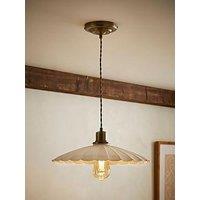 Valuelights Holborn Cream Scallop Pendant Ceiling Light