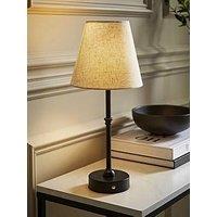 Valuelights Lowe Matt Black Rechargeable Led Portable Table Lamp