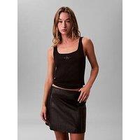 Calvin Klein Jeans Monologo Scoop Nk Rib Tank Top