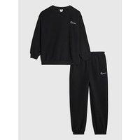 River Island Boys River Scripty Sweatshirt Set - Black