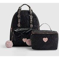 River Island Girls Quilted Backpack And Lunchbox Set - Black