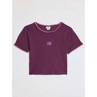 River Island Girls Whipstitch Ri T-Shirt - Red