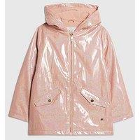 River Island Girls Glitter Raincoat - Pink