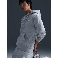 Nike Mens Full Zip Fleece Hoodie - Grey