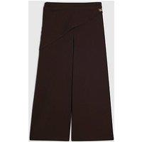 River Island Girls' Scarf Detail Trousers With Gold Heart Charm - Brown