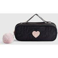 River Island Girls Ri Quilted Pencil Case - Black