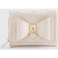 River Island Girls Monogram Bow Purse - Cream