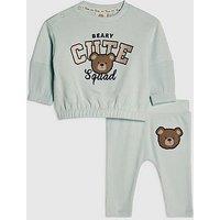 River Island Baby Baby Boys Blue Cutie Squad Sweatshirt Set - Blue
